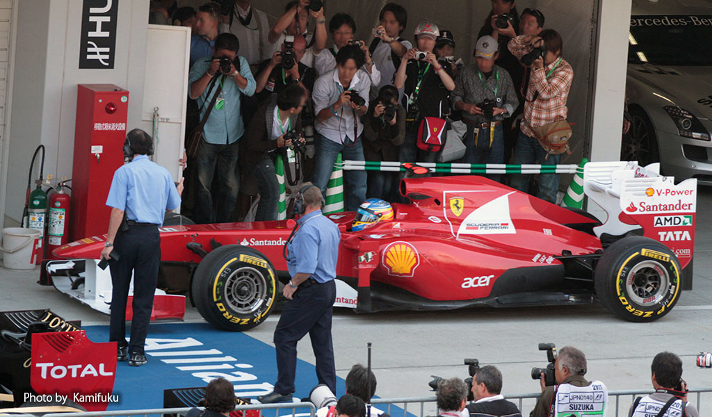 2011年 日本グランプリ。フェルナンド・アロンソがドライブしたスクーデリア・フェラーリF150の画像
